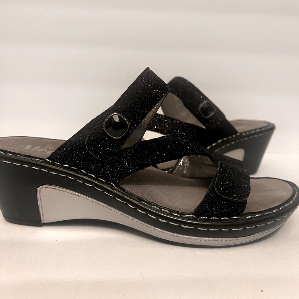 Alegria Women Shoe Loti Glitteroti black sparkle 8 M EUR 38 Slide Sandal